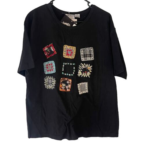 Spell Bound NWT Dead stock Women's Size Large Patchwork Embroidered Shirt - Picture 4 of 9